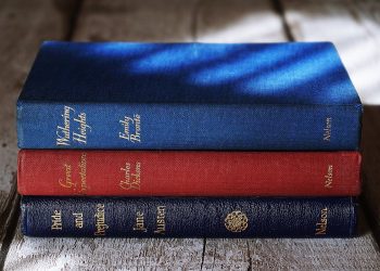 Three Books Stacked