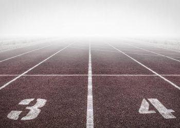 Brown and White Track Field