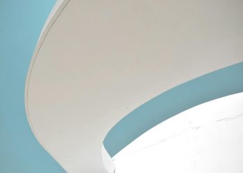 Curved White Concrete Panel
