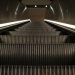 Modern Indoor Escalator in Low Lighting