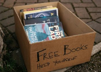 Giveaway Books on a Carton Box